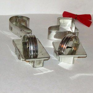 Vintage Christmas Cookie Cutters Santa Bell Boot Candy Cane Baking Kitchenware